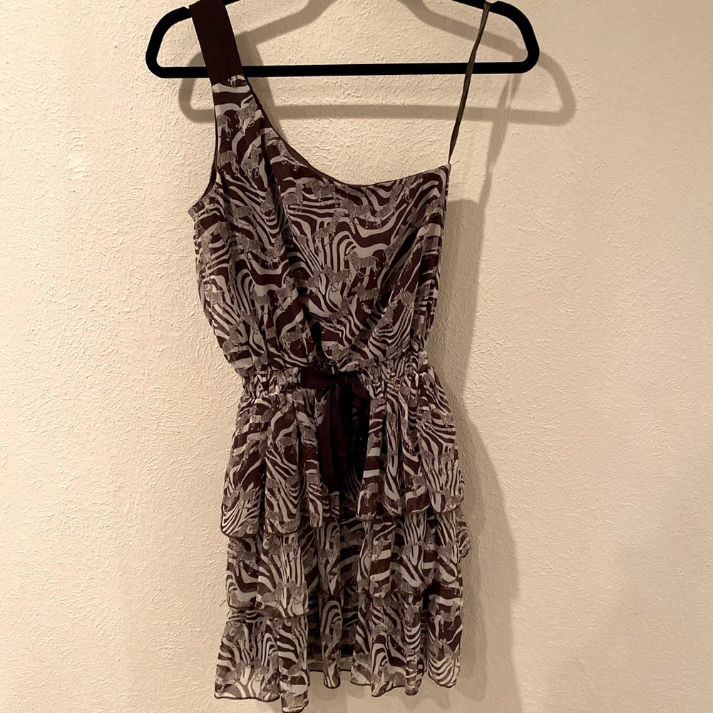 Zebra ruffle dress